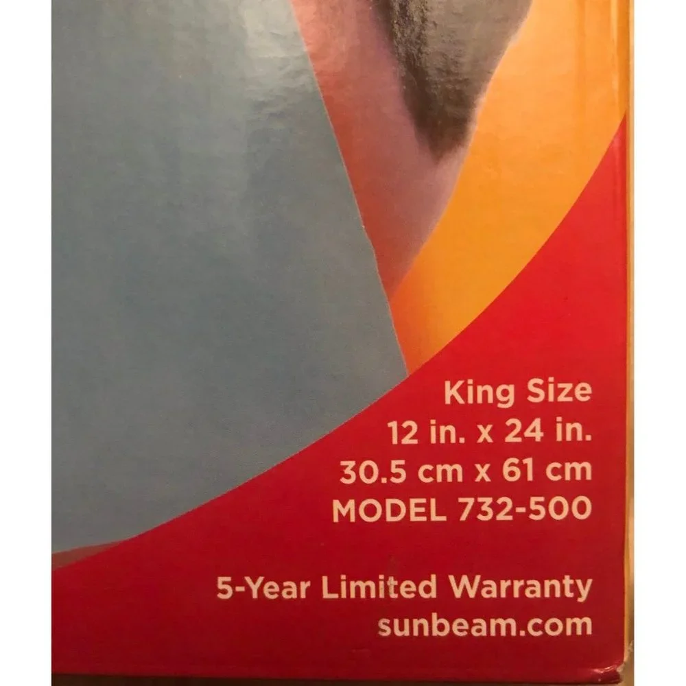 SUNBEAM KING SIZE HEATING PAD ULTRAHEAT 3- HEAT SETTINGS - Picture 2 of 8